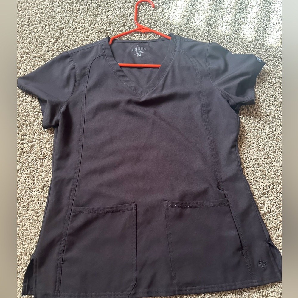 Med Couture Black Scrub Top - Size M